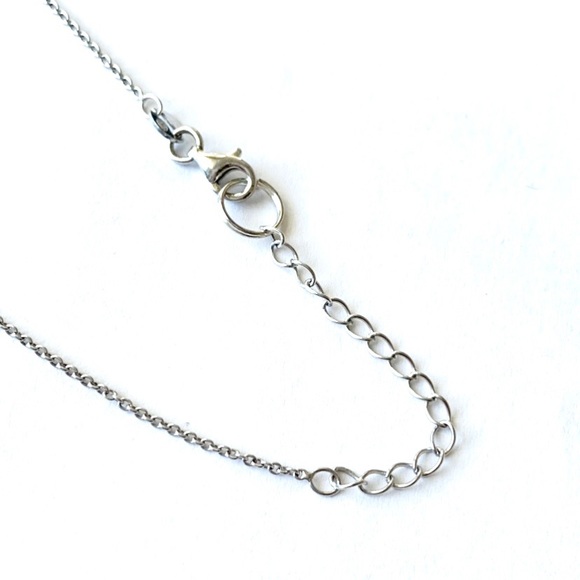 🌸Necklace🌸 L shape 925 sterling silver CZ necklace - Picture 6 of 12